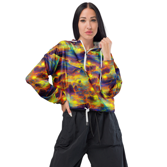 Women's Cropped Windbreaker - Averin's Nebula