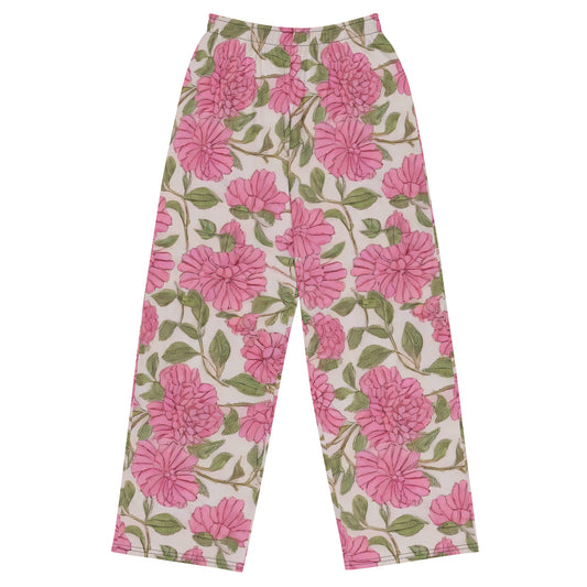 Wide-Leg Pants - Blossom Symphony