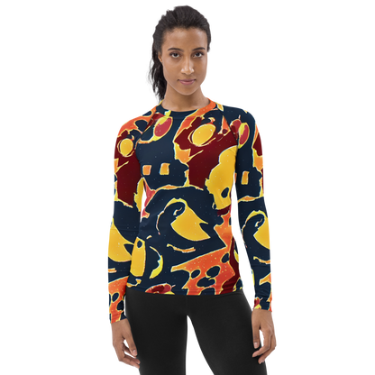 Women's Rash Guard - Sunset Silhouette