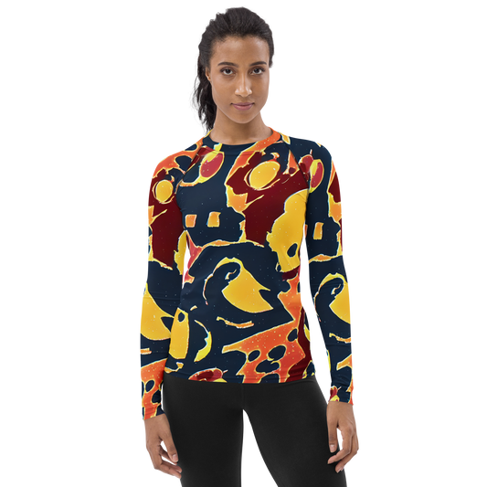 Women's Rash Guard - Sunset Silhouette