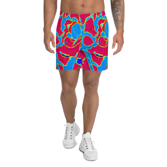 Men's Athletic Shorts - Electric Bloom