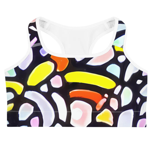 Sports Bra - Cubist Carousel