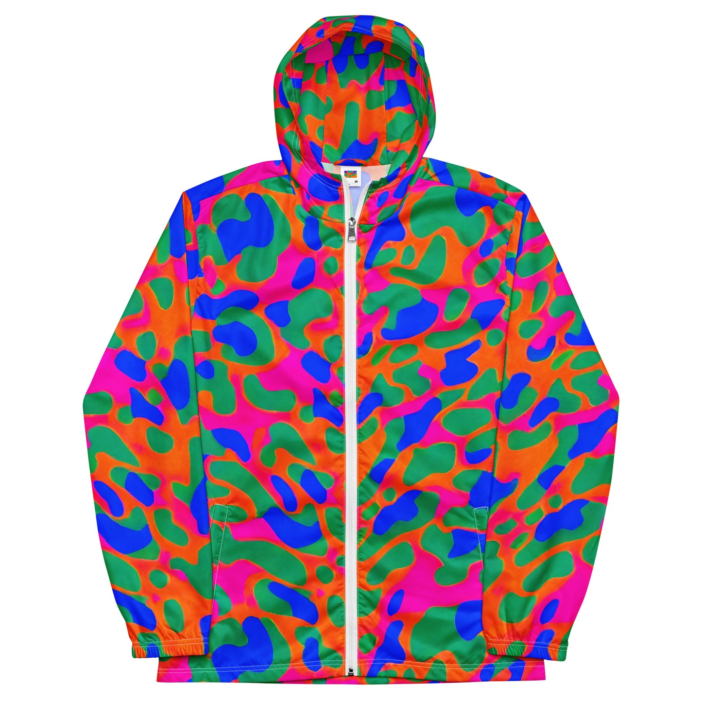 Men's Windbreaker - Fluorescent Camouflage