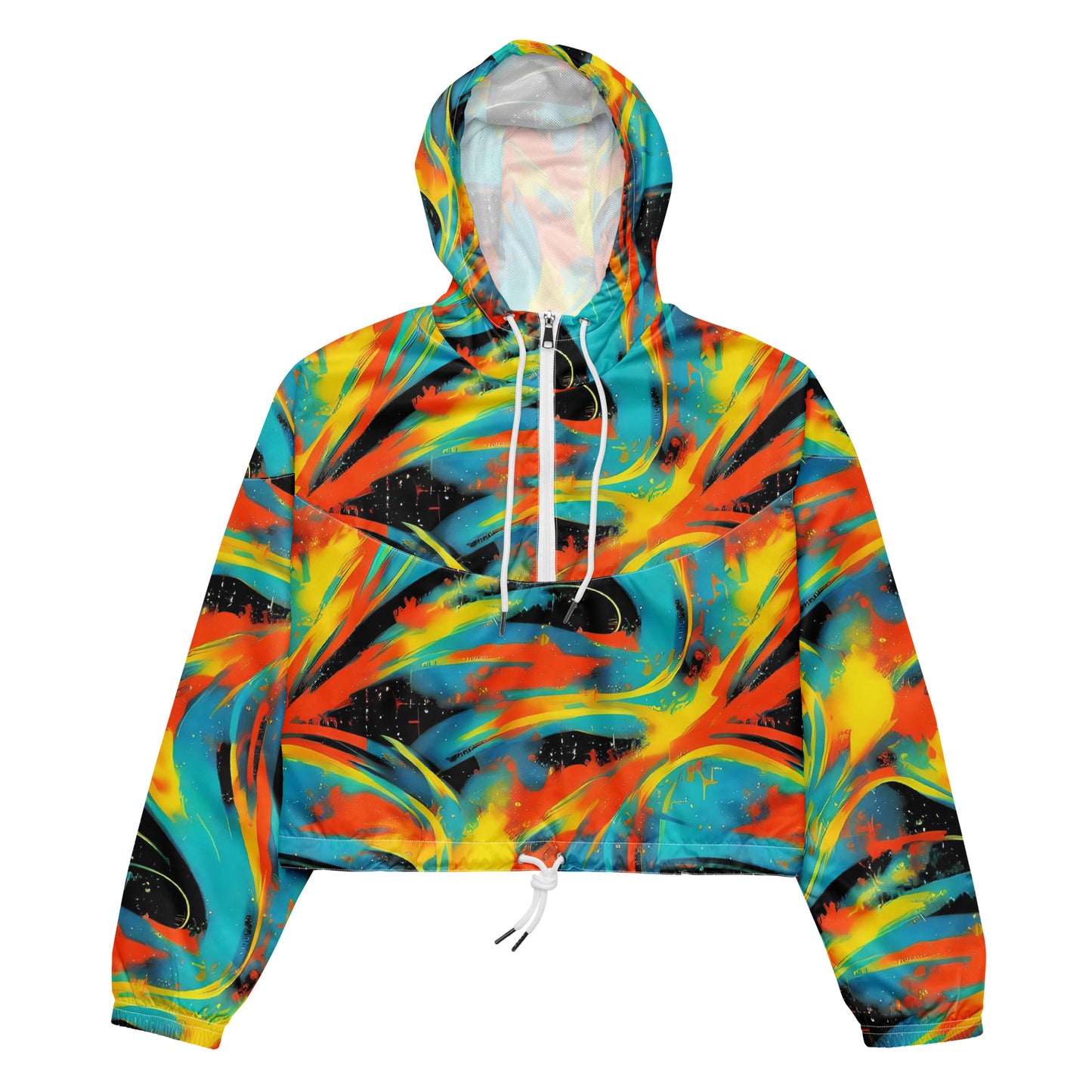Women's Cropped Windbreaker - Solar Swoosh