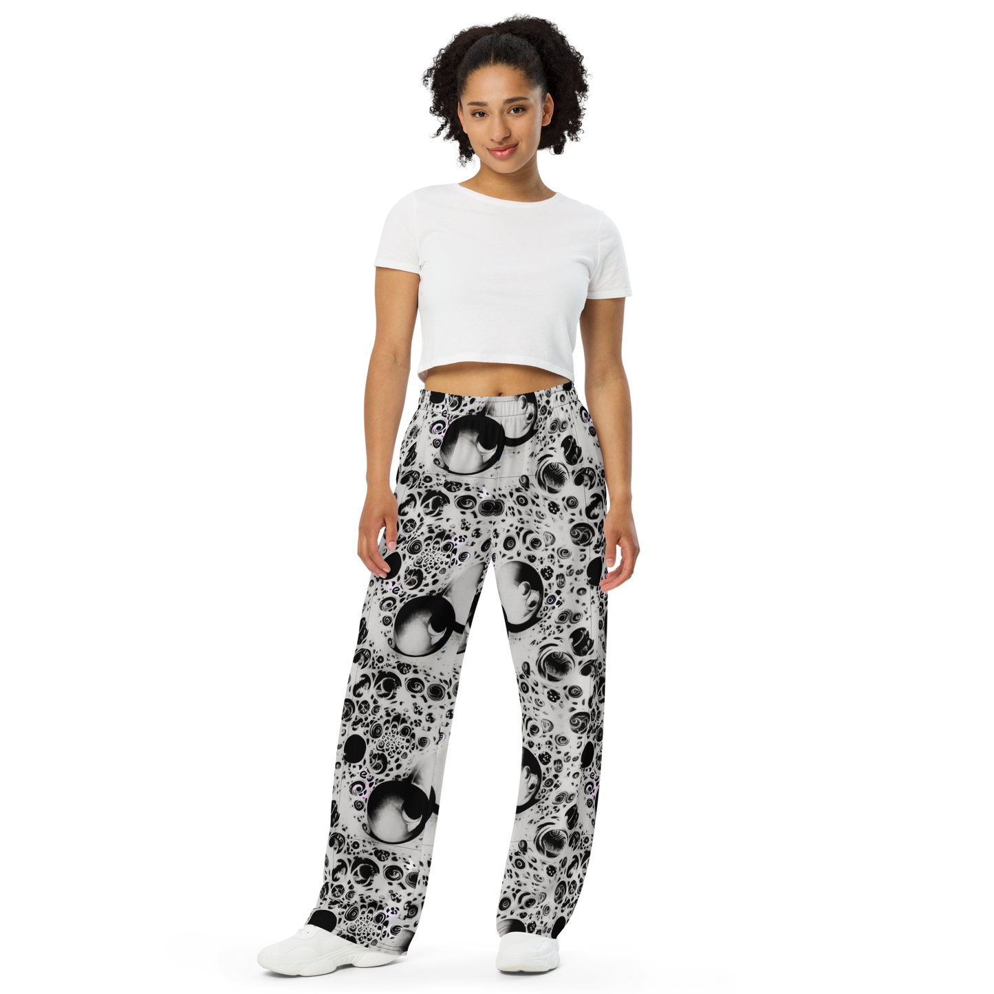 Wide-Leg Pants - Crater Swirl
