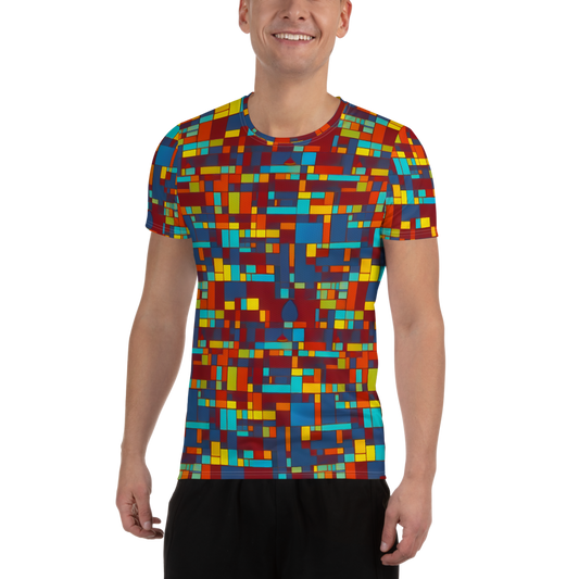 Men's Athletic T-Shirt - Astral Grid