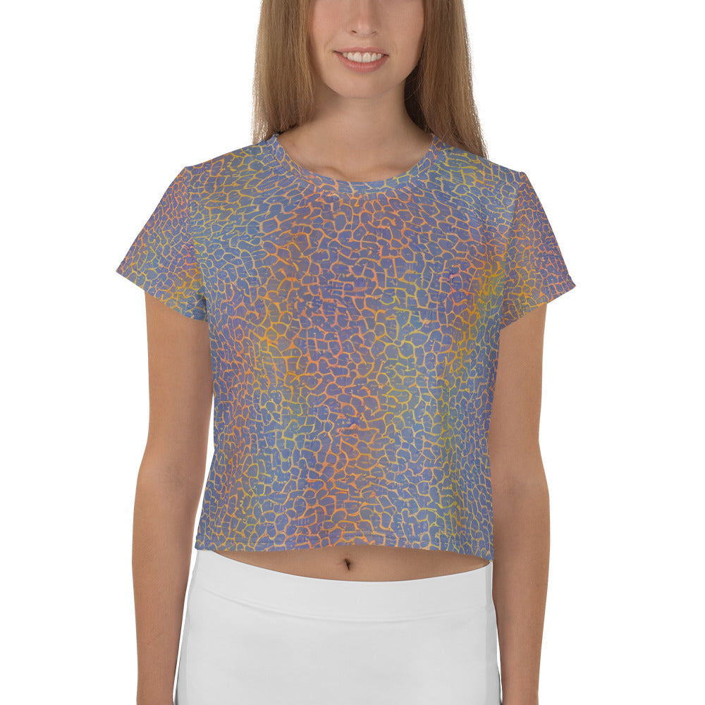 Women's Crop Tee - Martian Gridlock