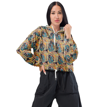 Women's Cropped Windbreaker - Harmonic Dream