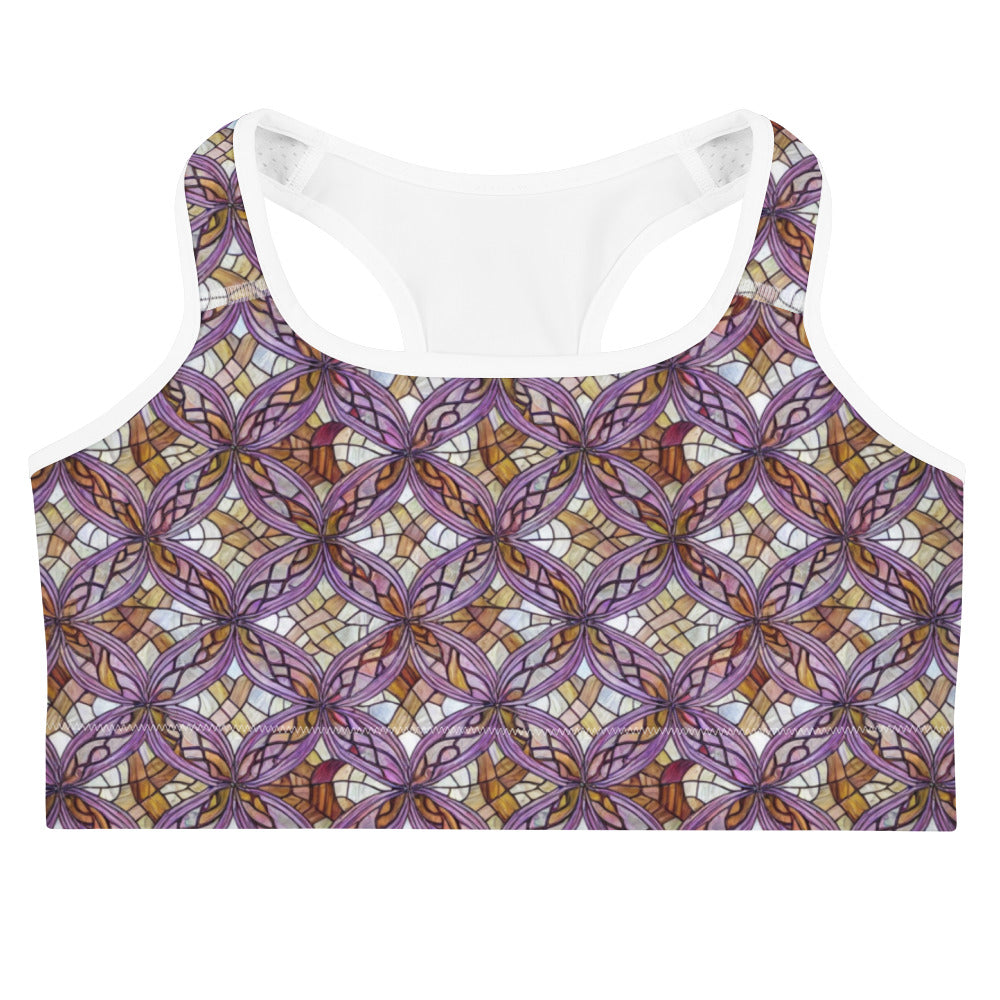 Sports Bra - Stained Glass Whirl