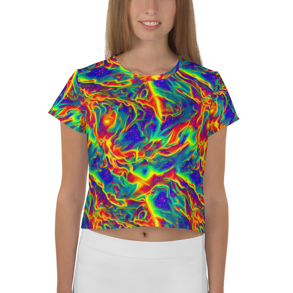 Women's Crop Tee - Nebula Symphony