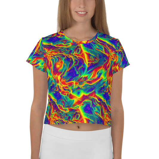 Women's Crop Tee - Nebula Symphony