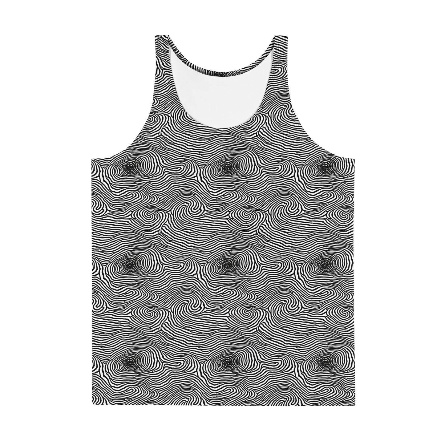 Men's Tank Top - Black And White Rhapsody