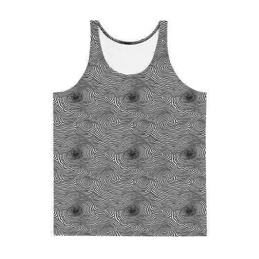 Men's Tank Top - Black And White Rhapsody