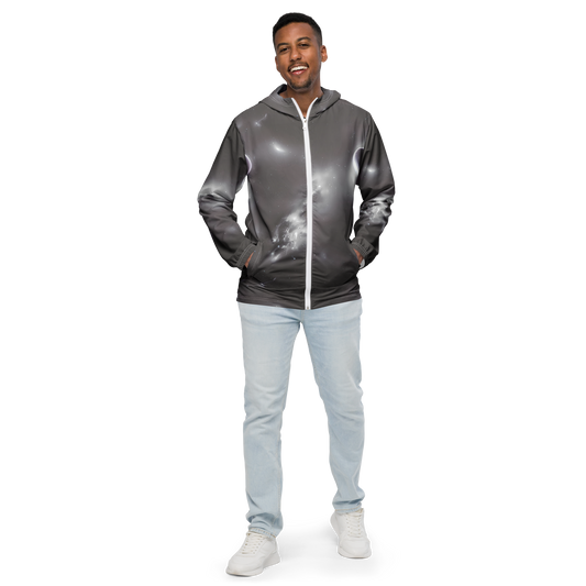 Men's Windbreaker - Silver Nebula