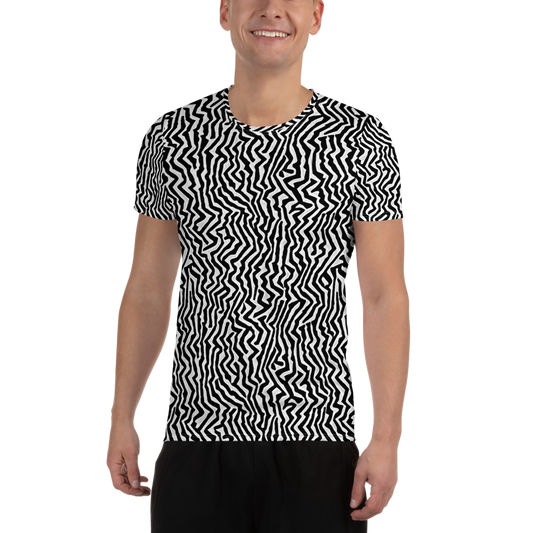 Men's Athletic T-Shirt - Static Swirl