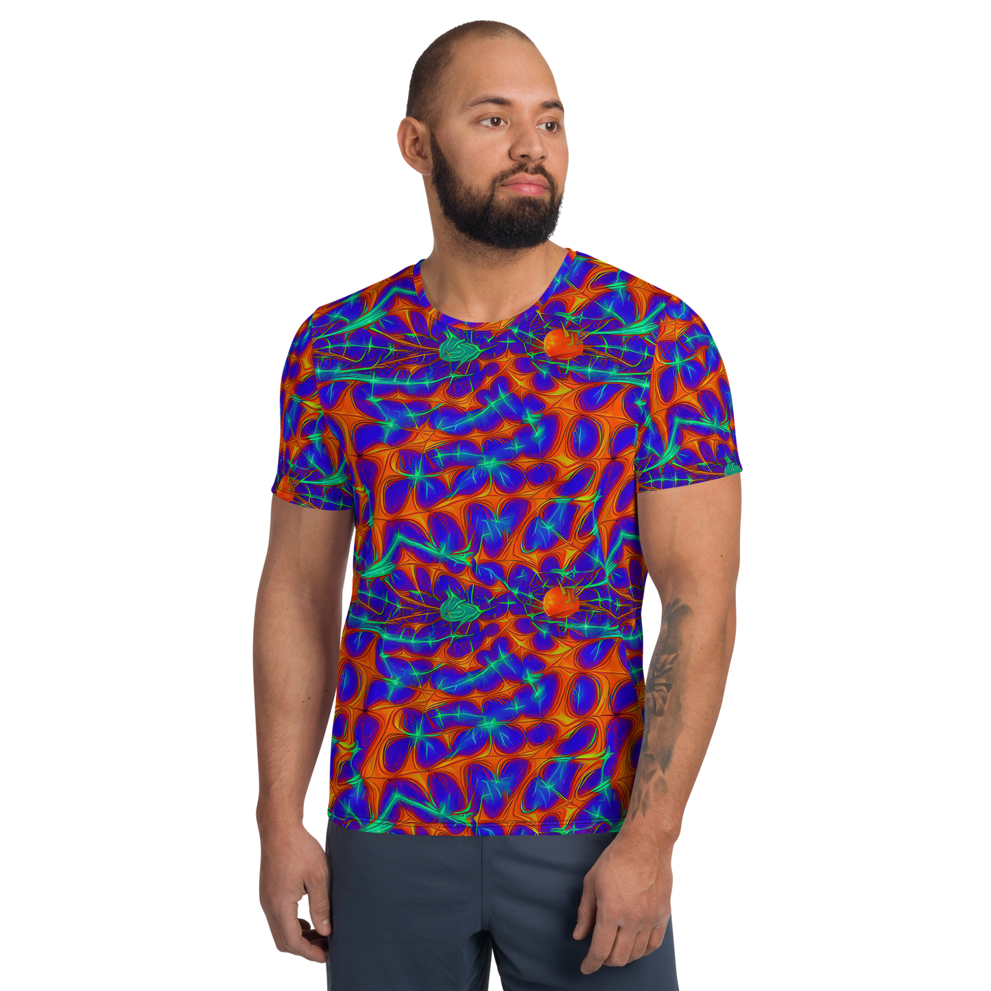 Men's Athletic T-Shirt - Nebula Tides