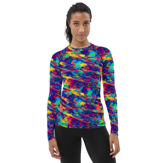 Women's Rash Guard - Spectrum Streaks