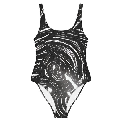 One-Piece Swimsuit - Silver Swirl