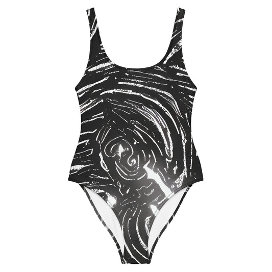 One-Piece Swimsuit - Silver Swirl