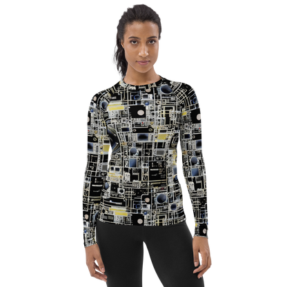 Women's Rash Guard - High Contrast, As A Texture, David Eugene Henry, Grace English