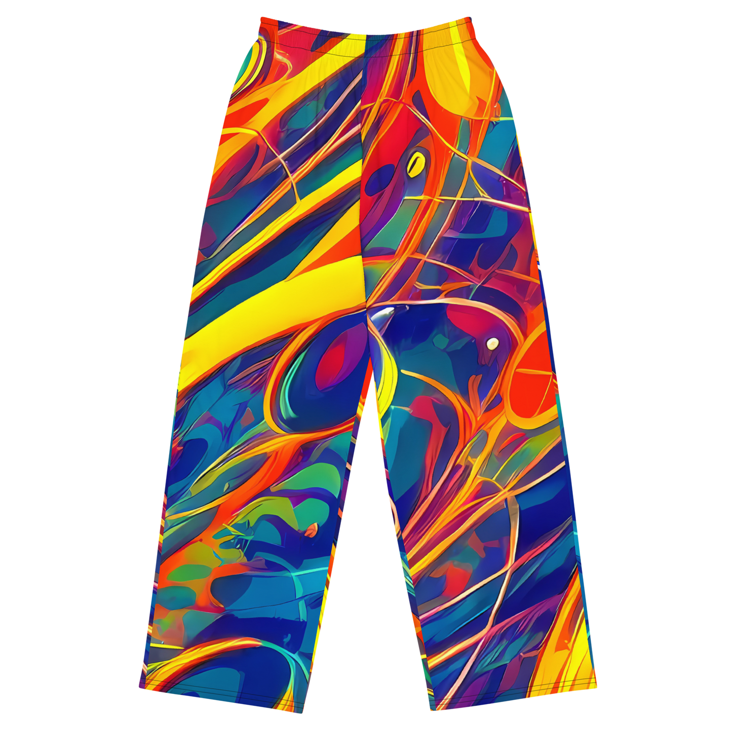 Wide-Leg Pants - Abstract Blaze