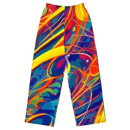 Wide-Leg Pants - Abstract Blaze