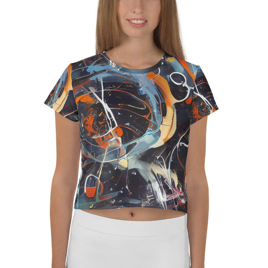 Crop Tee - Neo-Splash Labyrinth