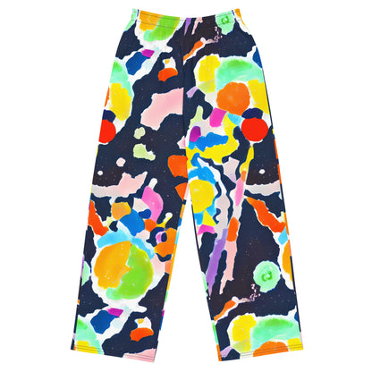 Wide-Leg Pants - Kaleido Burst