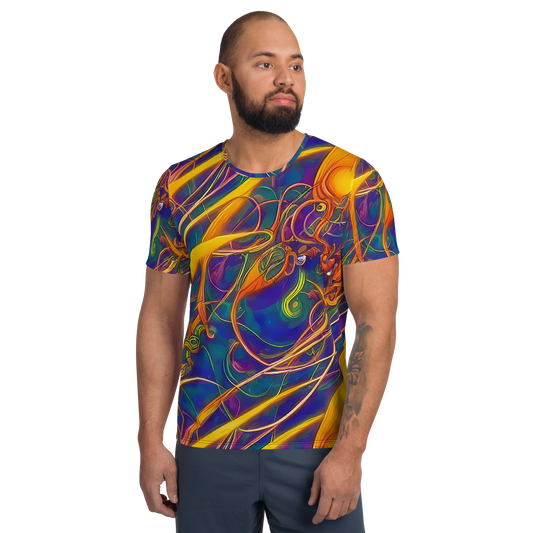 Men's Athletic T-Shirt - Luminous Whirl