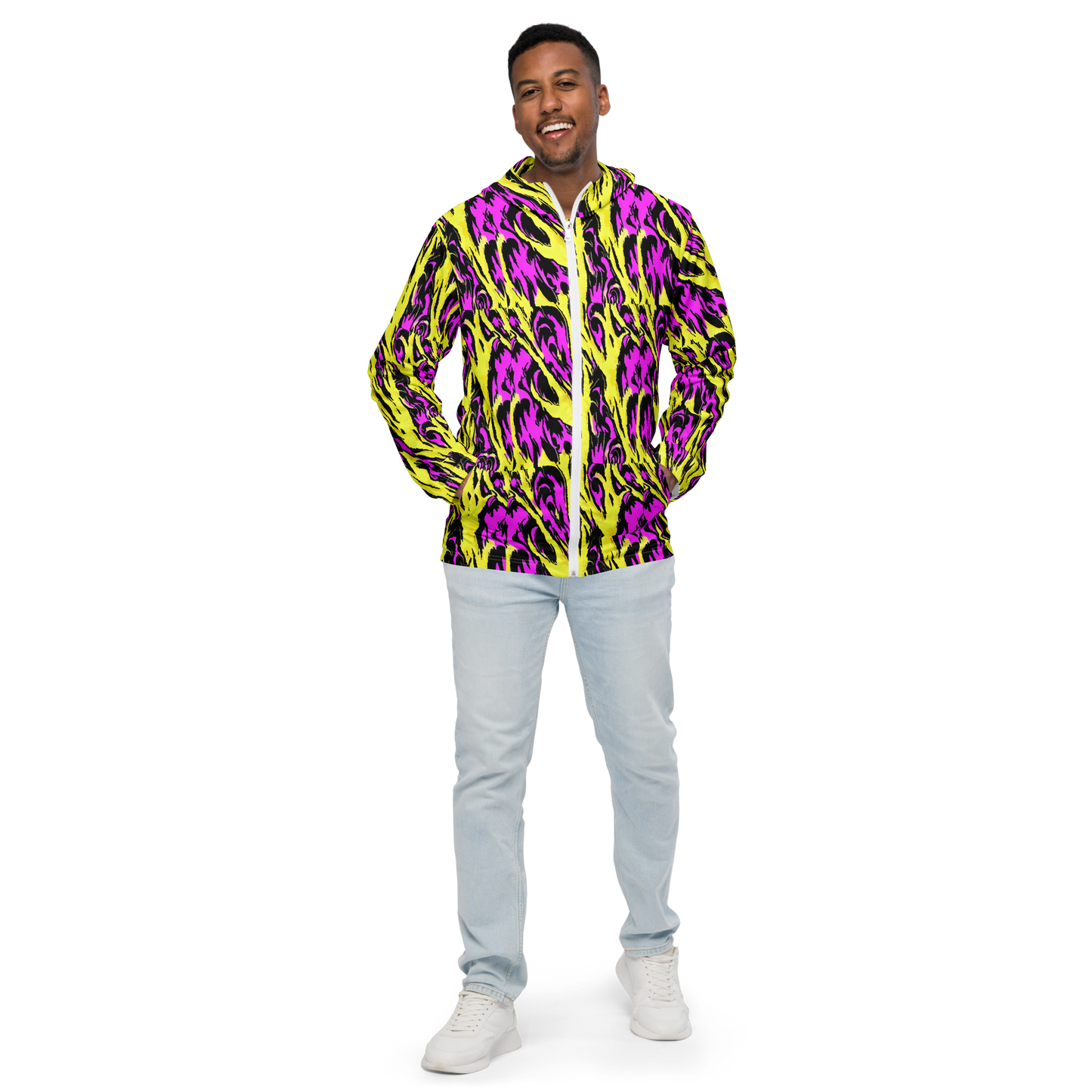Men's Windbreaker - Neon Savanna