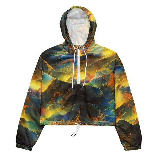 Women's Cropped Windbreaker - Ethereal Glow
