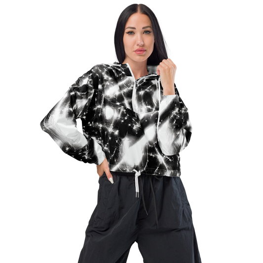 Women's Cropped Windbreaker - Electric Nightfall