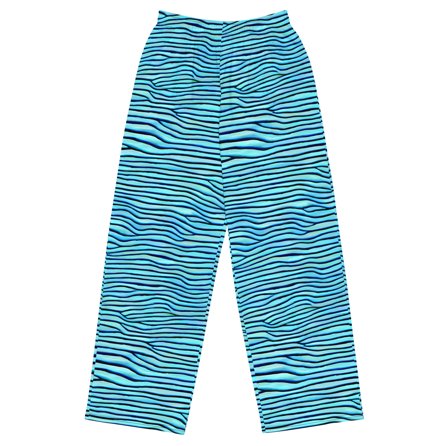 Wide-Leg Pants - Aqua Drift