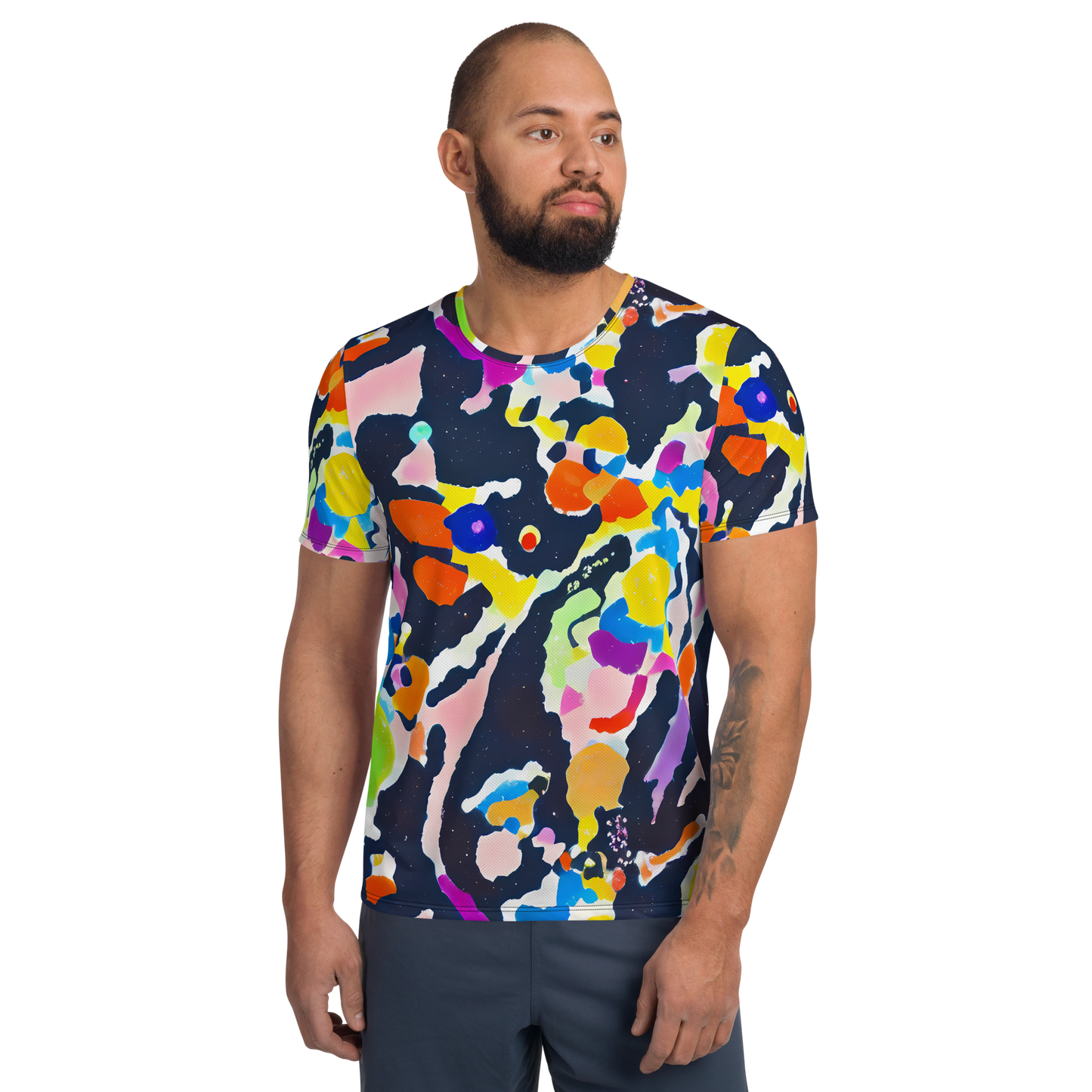 Men's Athletic T-Shirt - Kaleido Burst