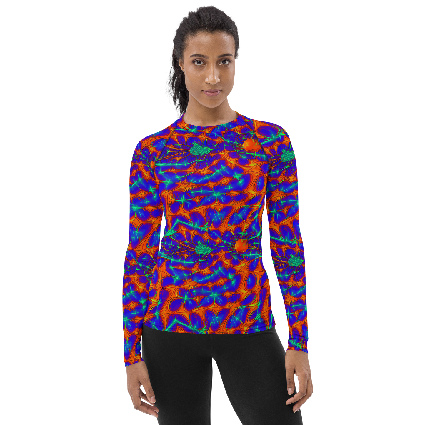 Women's Rash Guard - Nebula Tides