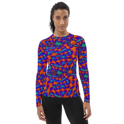 Women's Rash Guard - Nebula Tides