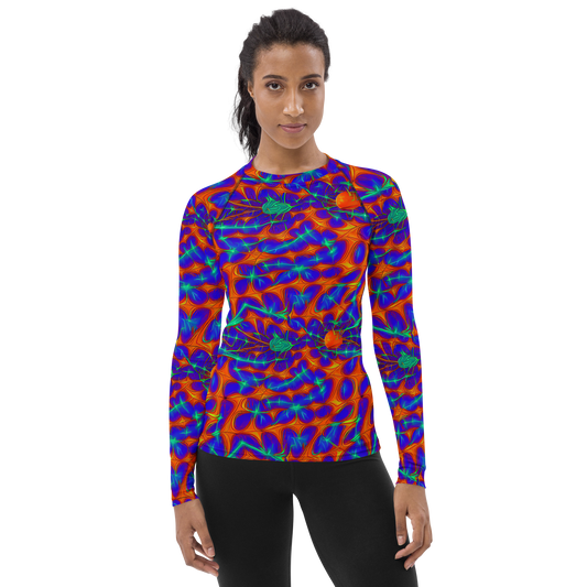 Women's Rash Guard - Nebula Tides