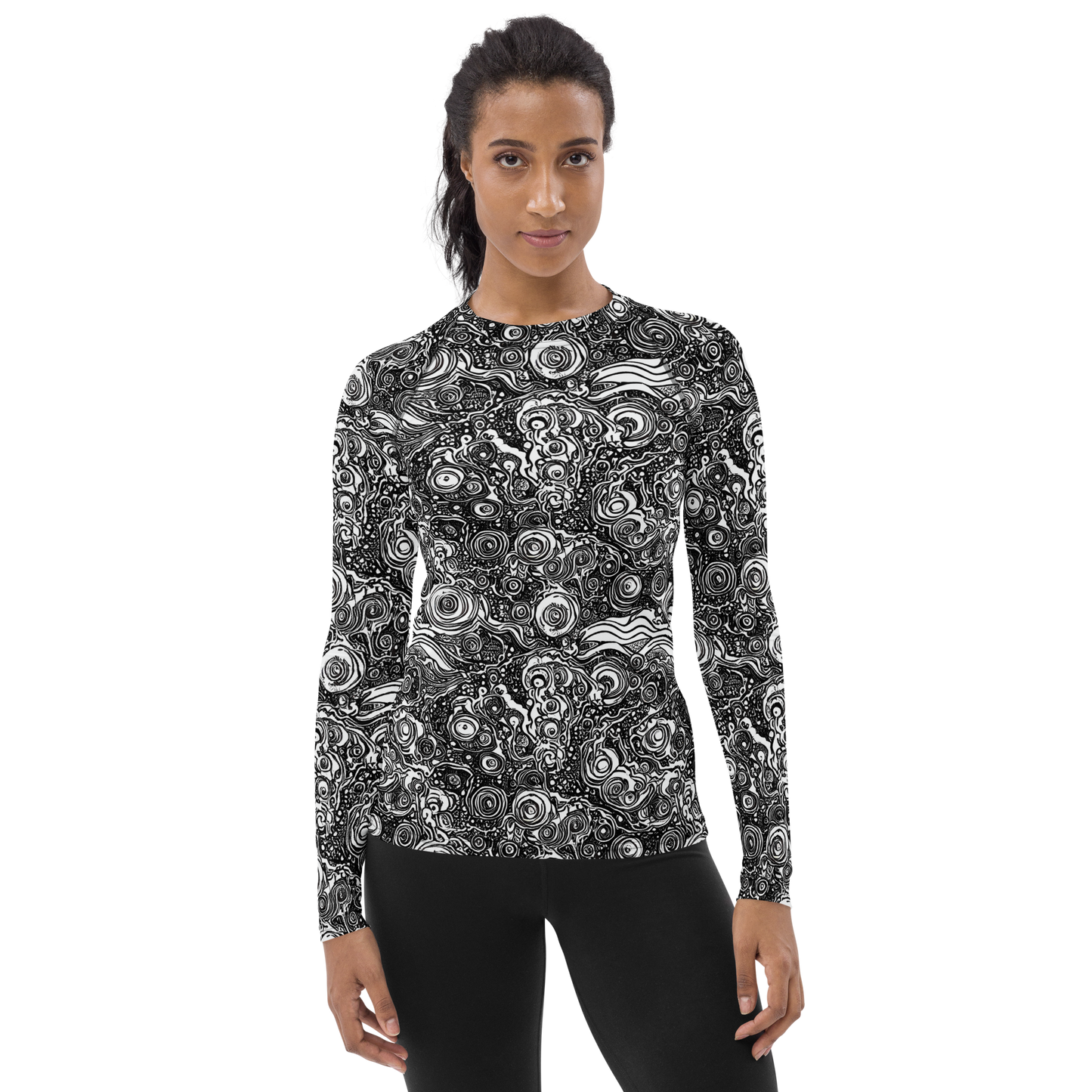 Women's Rash Guard - Swirling Stories