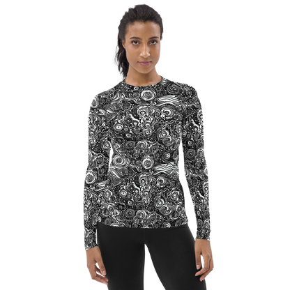 Women's Rash Guard - Swirling Stories