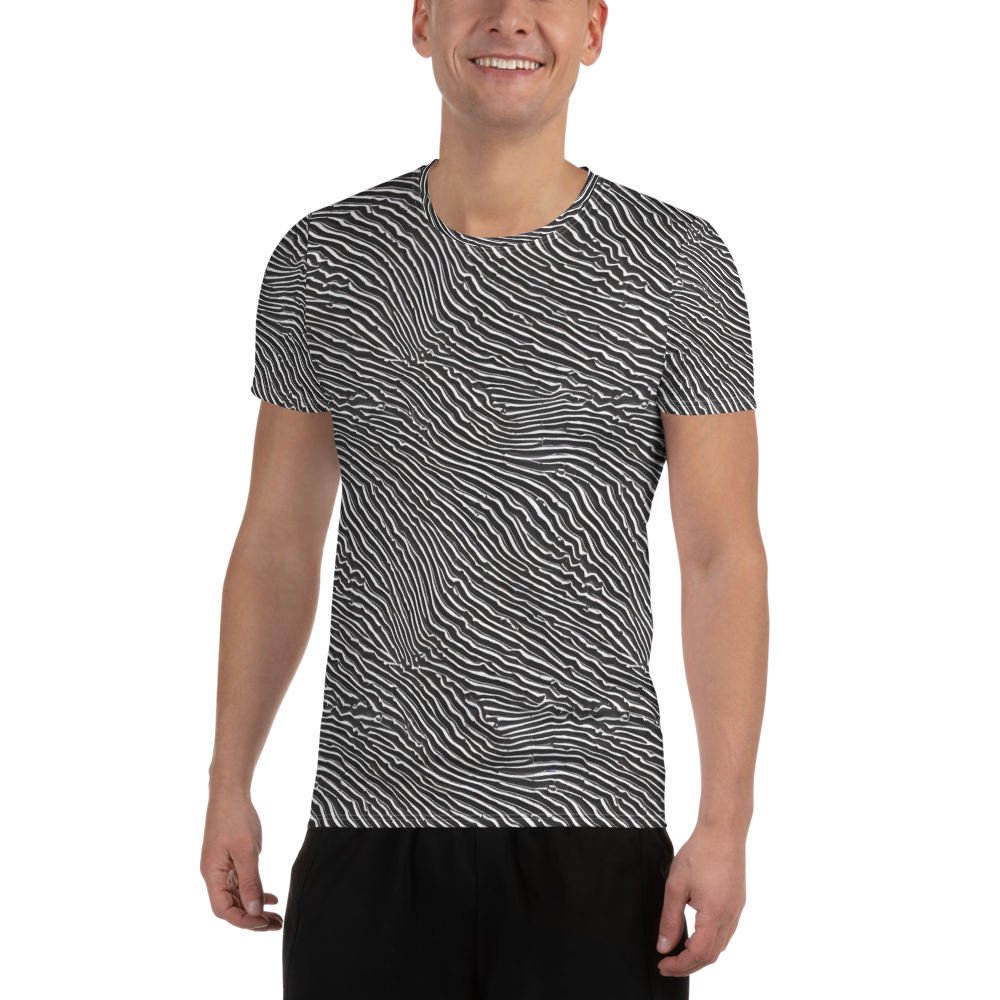 Men's Athletic T-Shirt - Hypnotic Waves
