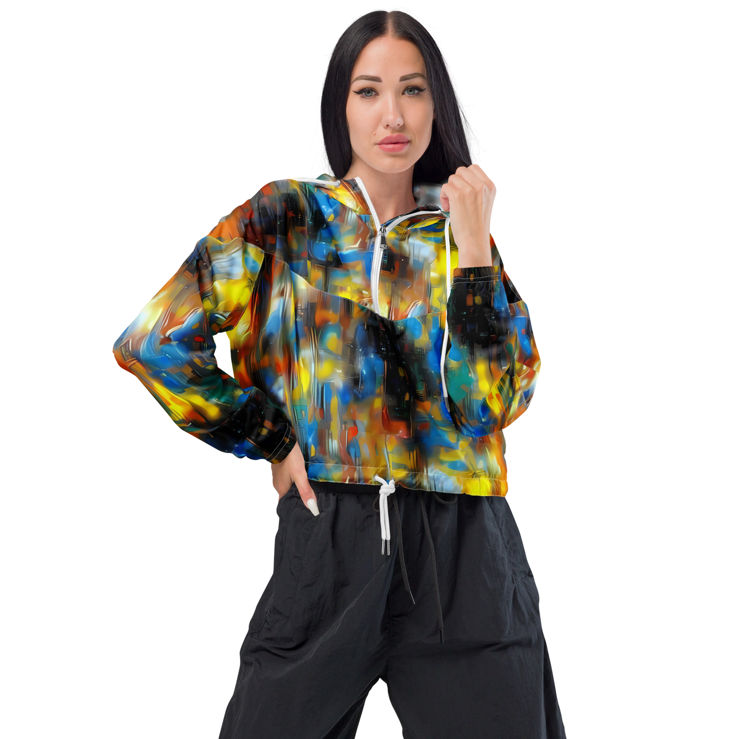 Women's Cropped Windbreaker - Wallis Warp