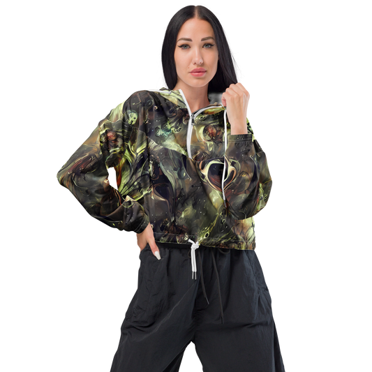 Women's Cropped Windbreaker - Chaos Crescendo