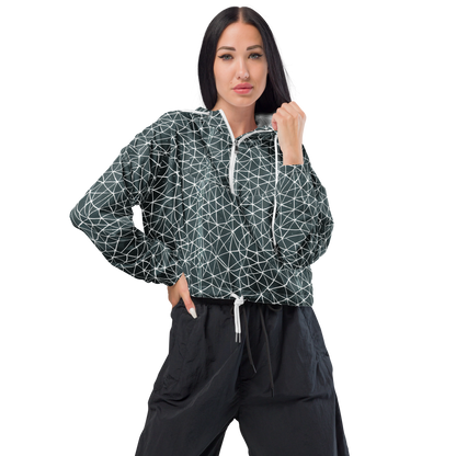 Women's Cropped Windbreaker - Infinite Interplay