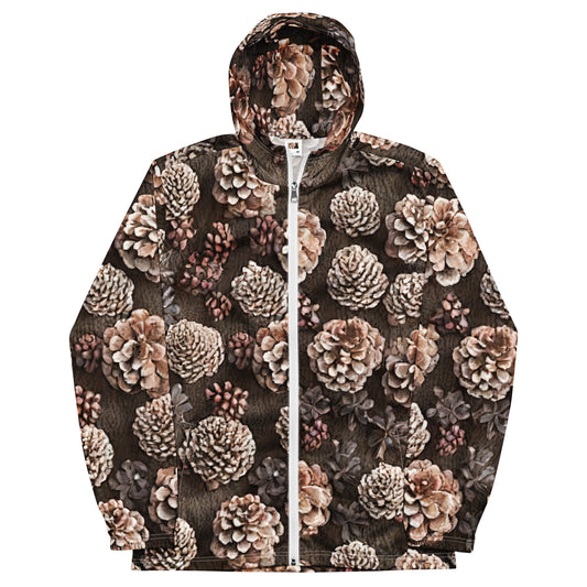 Men's Windbreaker - Pine Cone Reverie