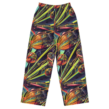 Wide-Leg Pants - Psychedelic Deep Space