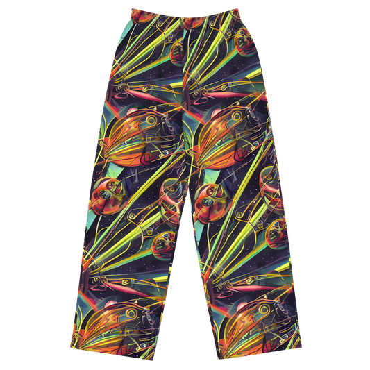 Wide-Leg Pants - Psychedelic Deep Space