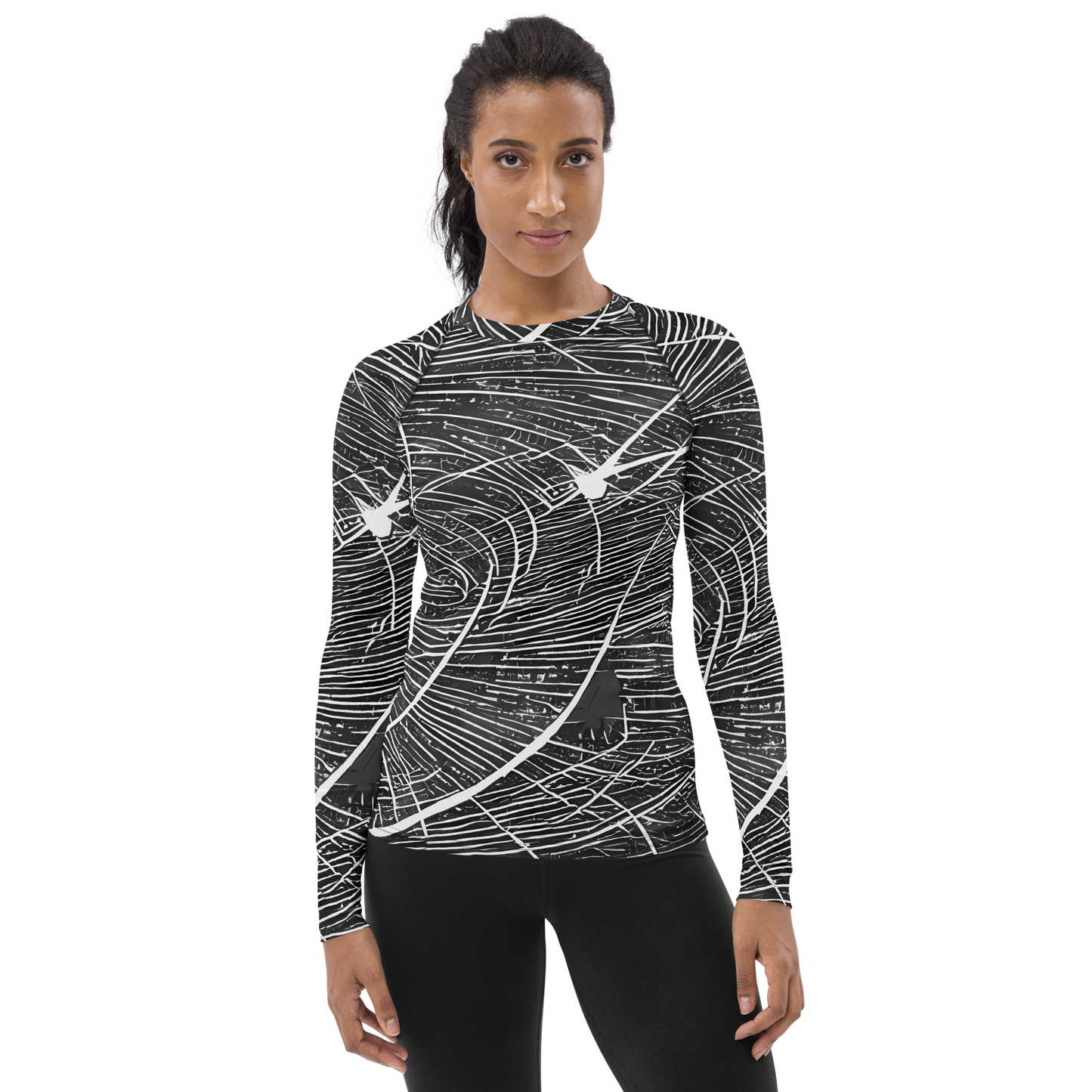 Women's Rash Guard - Silver Echo