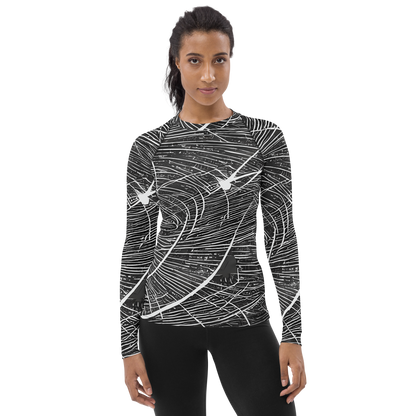 Women's Rash Guard - Silver Echo