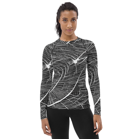 Women's Rash Guard - Silver Echo