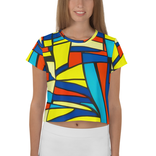 Women's Crop Tee - Neon Fractals